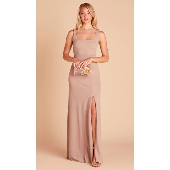 Birdy Grey Maxi Dress Womens Medium Taupe Alex NWT(Only One Tie Strap Included) - Picture 1 of 14